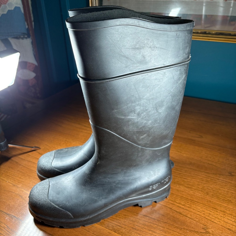 Servus Rubber Work Boots Black Tall Waterproof Mens Size‎ 11